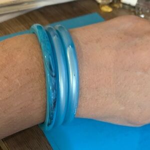 Set of Blue Bangle Bracelets